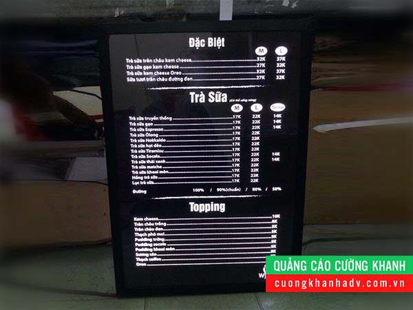 hộp đèn siêu mỏng nắp bật