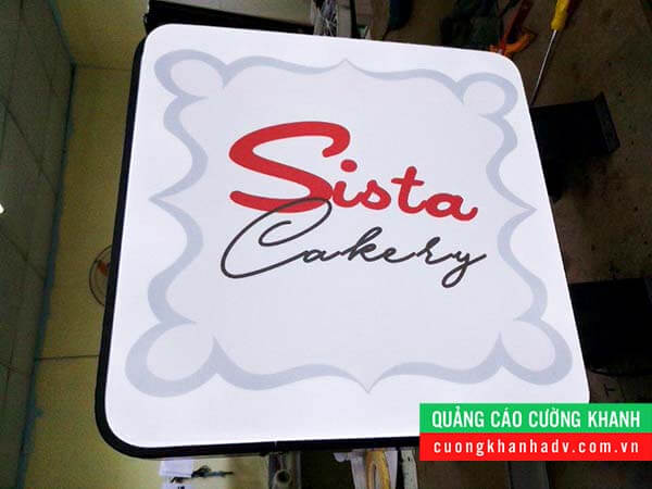 hộp đèn hút nổi vuông