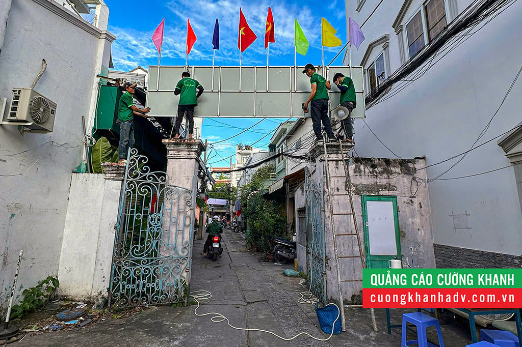 Sản xuất thi công bảng hiệu Phường Hòa Bình