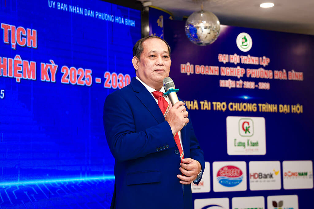 Ông Phạm Ngọc Cường - Tân chủ tịch Hội phát biểu tại Lễ ra mắt.