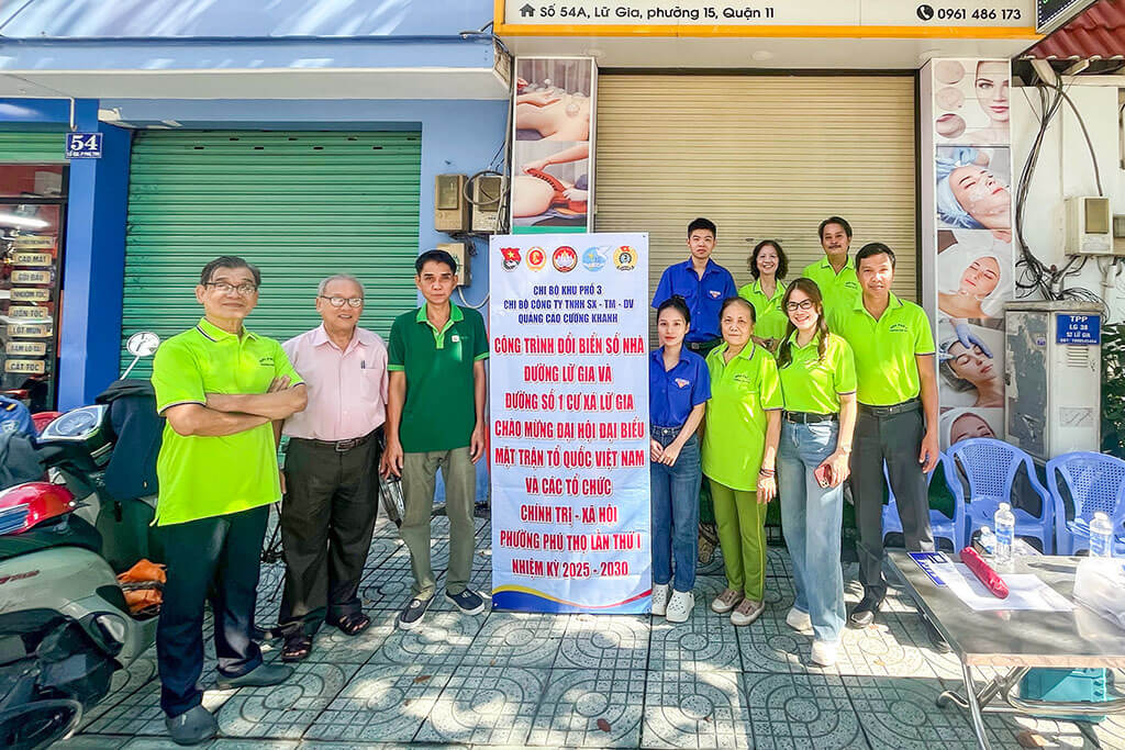 Tài trợ Công trình đổi mới biển số nhà trên địa bàn phường Phú Thọ