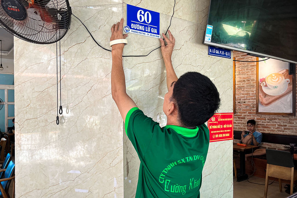 Tài trợ Công trình đổi mới biển số nhà trên địa bàn phường Phú Thọ