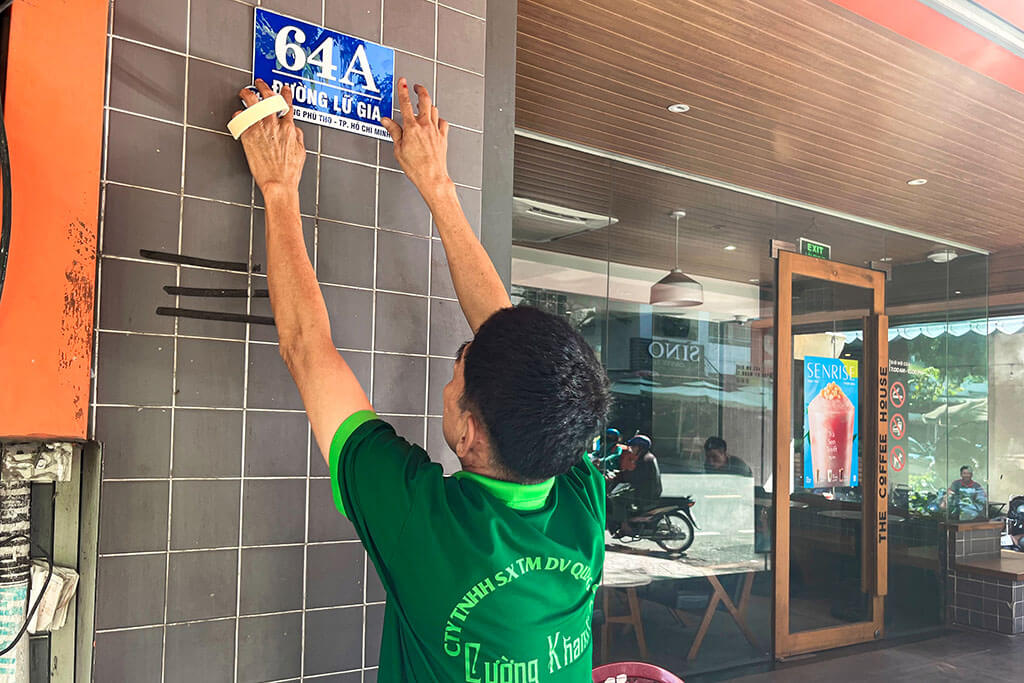 Tài trợ Công trình đổi mới biển số nhà trên địa bàn phường Phú Thọ