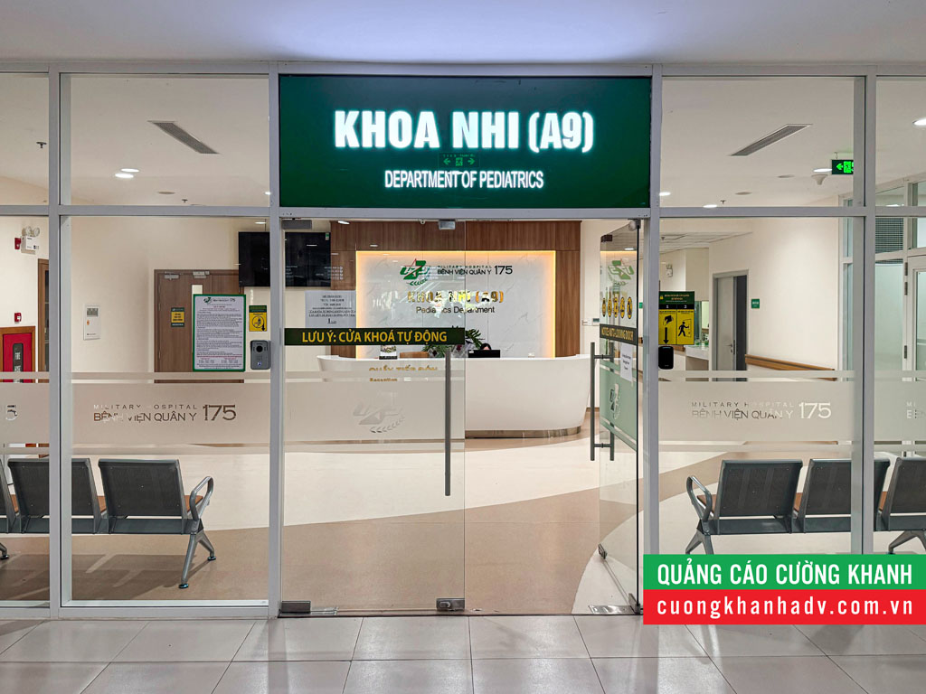 Biển hộp đèn Khoa Nhi A9 Bệnh viện 175