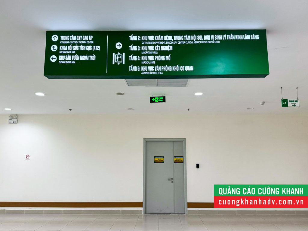 Hệ thống biển chỉ dẫn bệnh viện hiện đại